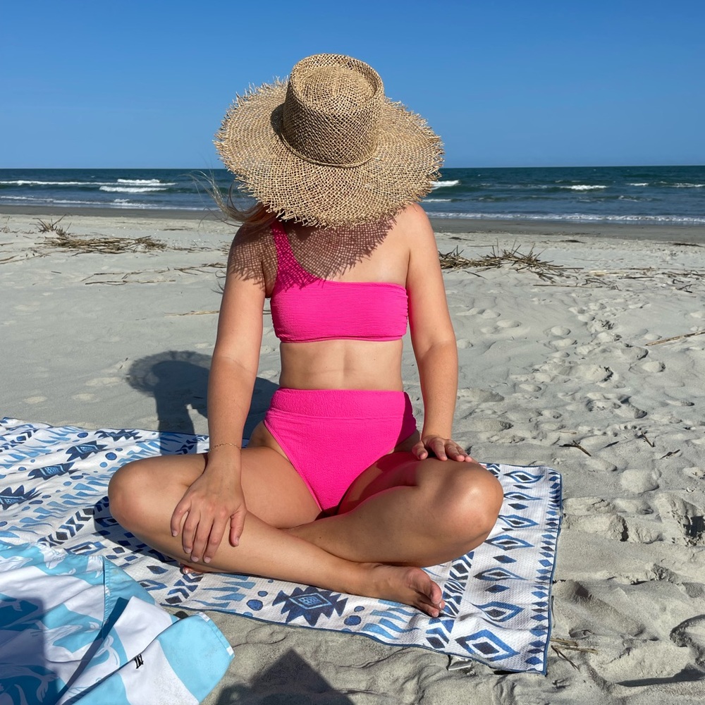 Pink Ribbed Bikini